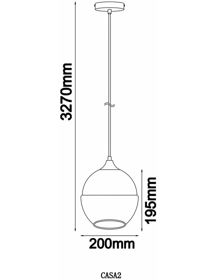 Casa White With Amber Wine Glass Shape Pendant Light image 4
