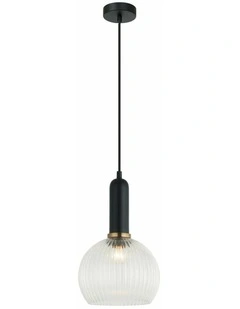 Vintaj Interior Wine Glass Shape Ribbed Glass Pendant Lights