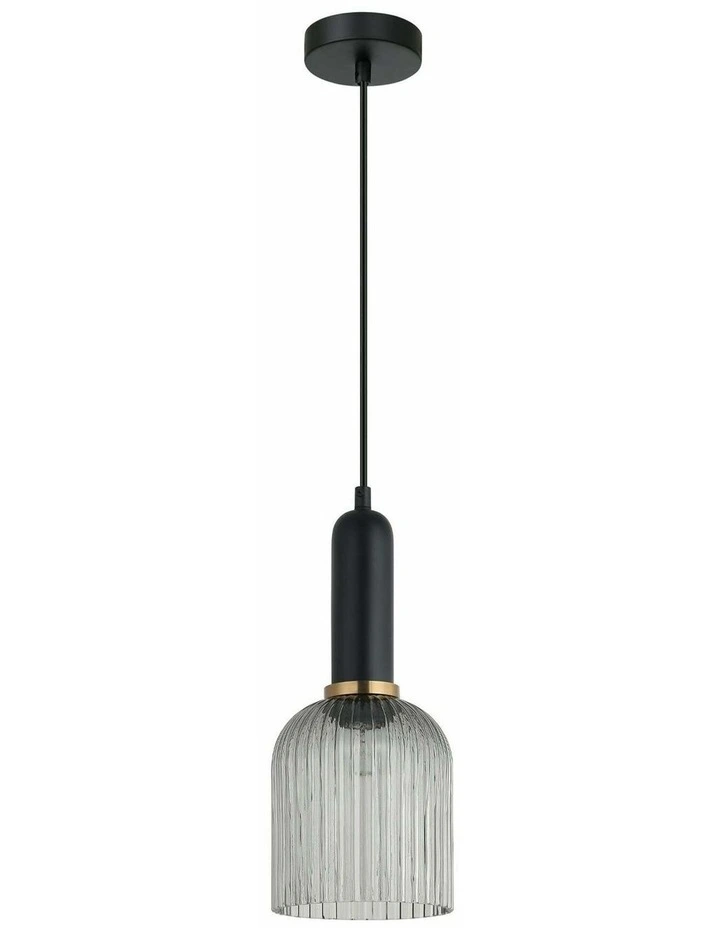 Vintaj Retro Interior Ellipse Shape Ribbed Glass Pendant Lights image 2