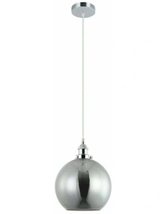 Pesini Interior Wine Glass with Antique Brass/ Chrome Highlight Pendant Lights