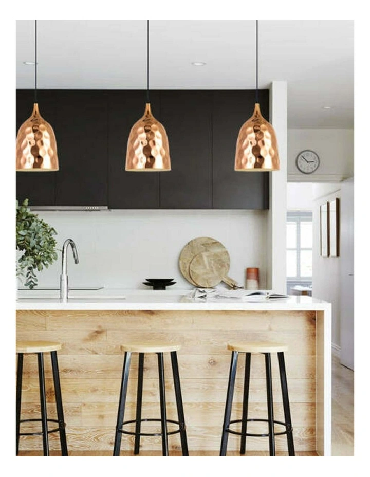 Koper Bohemian Copper Plated Ellipse Shape Pendant Light image 2
