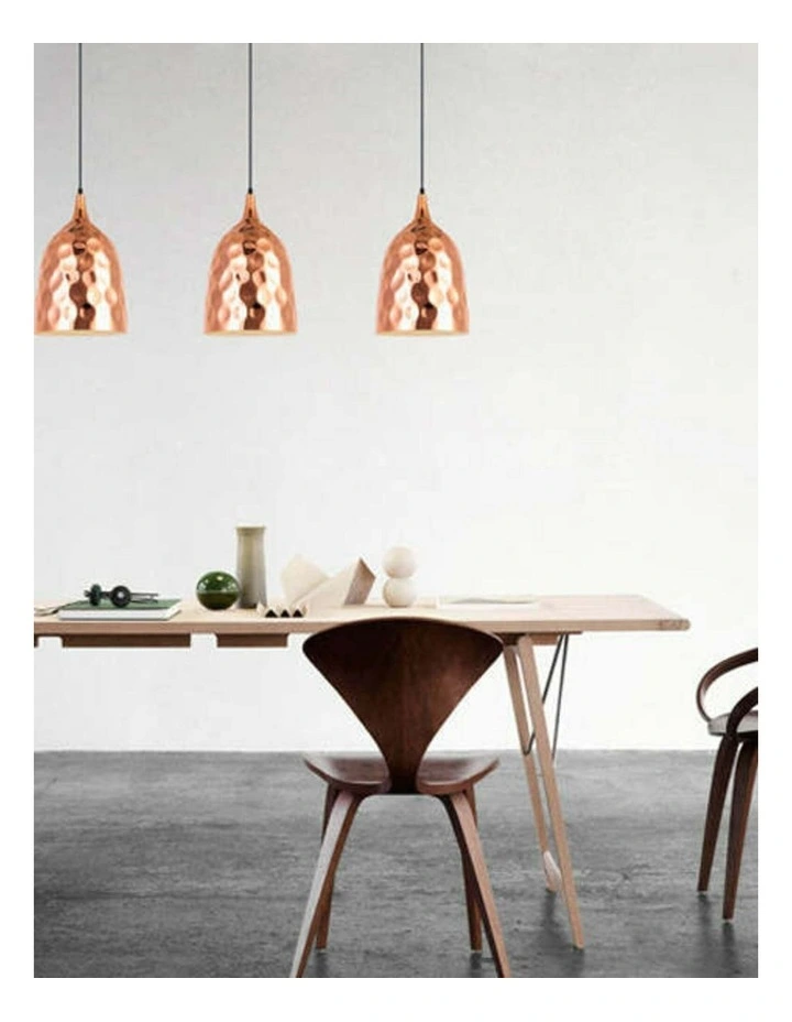 Koper Bohemian Copper Plated Ellipse Shape Pendant Light image 3