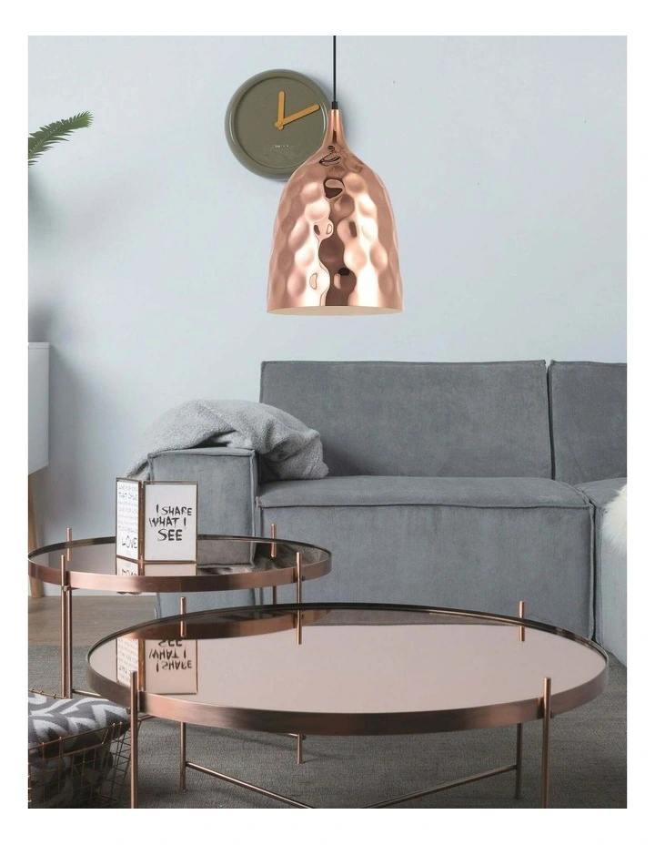 Koper Bohemian Copper Plated Ellipse Shape Pendant Light image 4