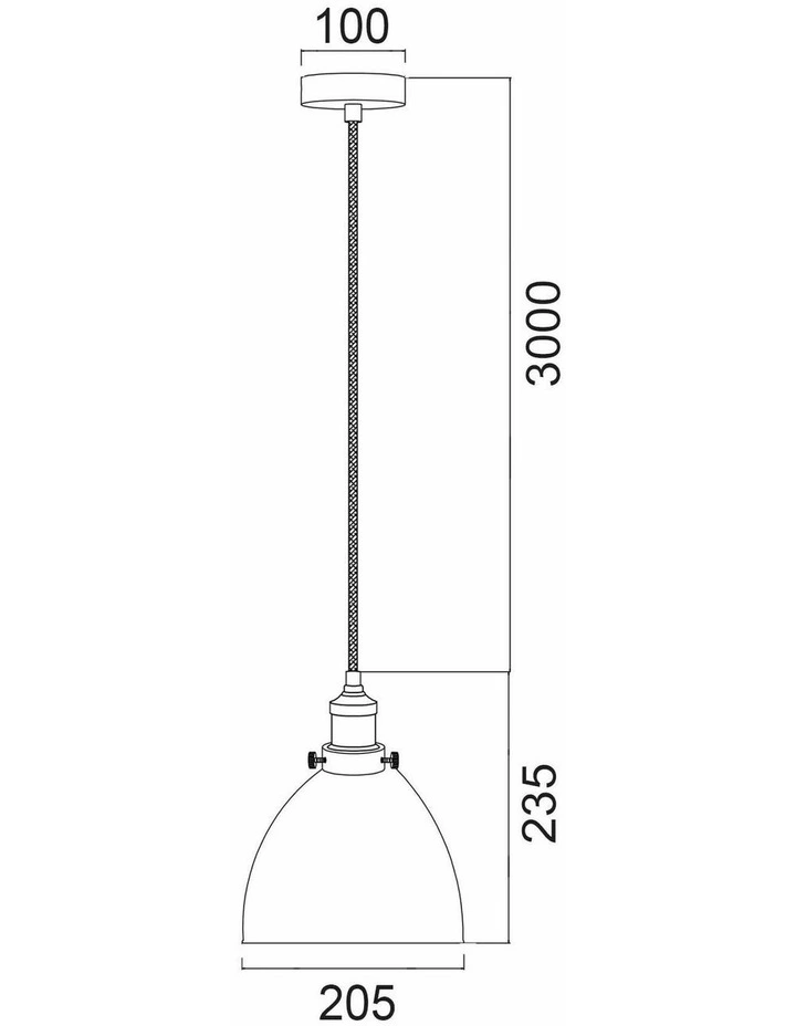 Cerema Interior White with Antique Brass & Black Highlight Ellipse Pendant Light image 3
