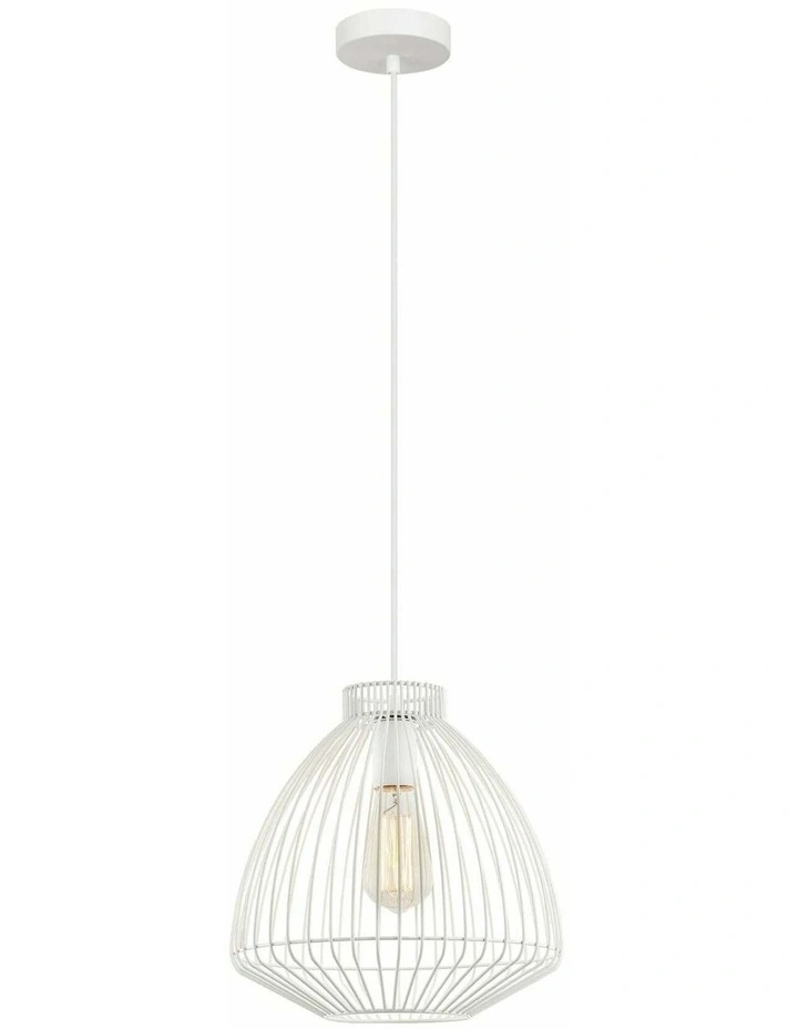 Manu Modern Interior Cone (Concave) Wire Cage Pendant Lights image 1