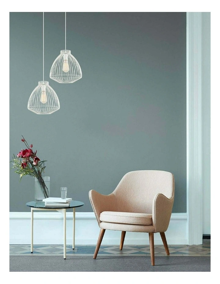 Manu Modern Interior Cone (Concave) Wire Cage Pendant Lights image 2