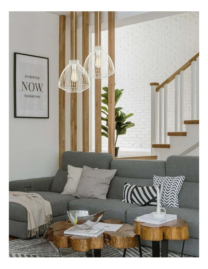 Manu Modern Interior Cone (Concave) Wire Cage Pendant Lights image 3