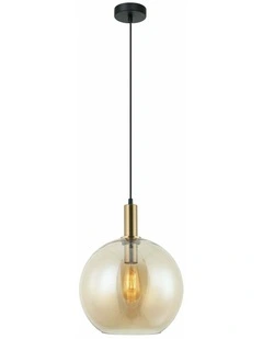 Patera Interior Glass with Extended Bronze Highlight Pendant Lights
