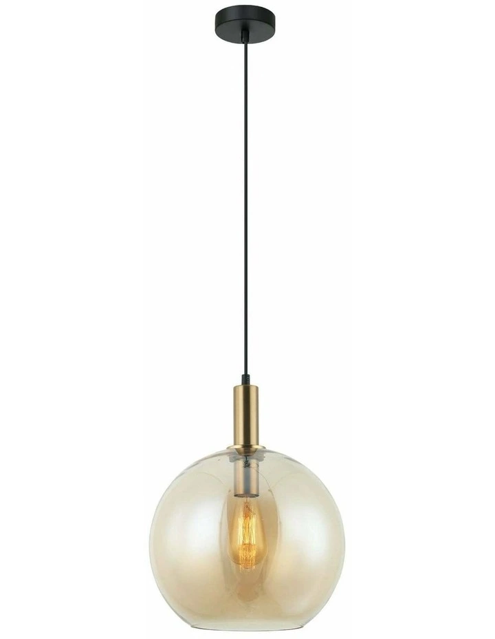 Patera Interior Glass with Extended Bronze Highlight Pendant Lights image 1