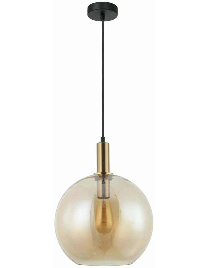 Patera Interior Glass with Extended Bronze Highlight Pendant Lights image 2