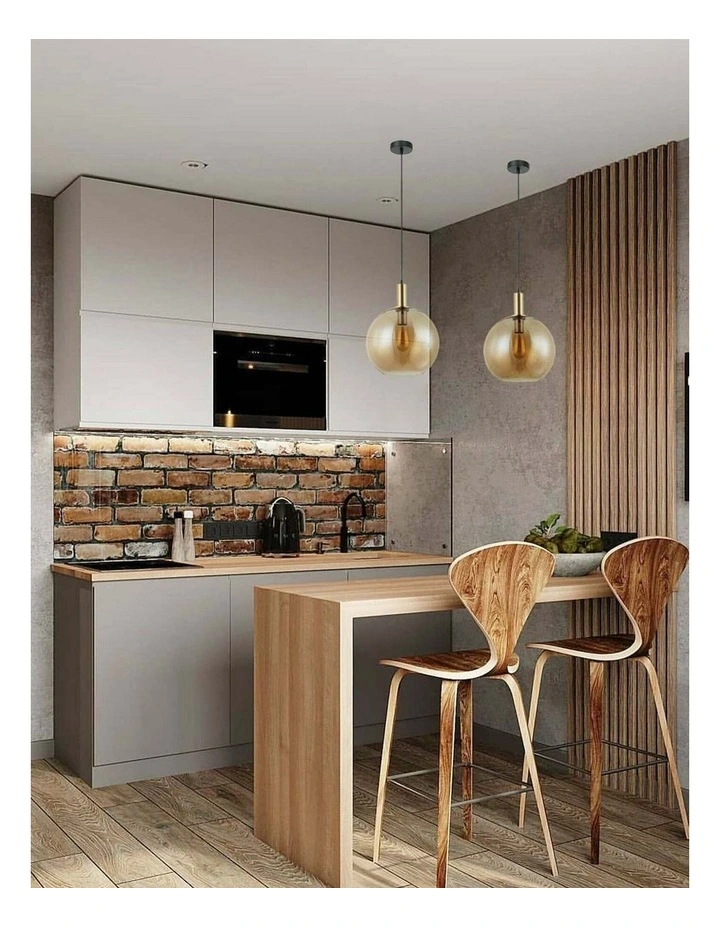 Patera Interior Glass with Extended Bronze Highlight Pendant Lights image 3