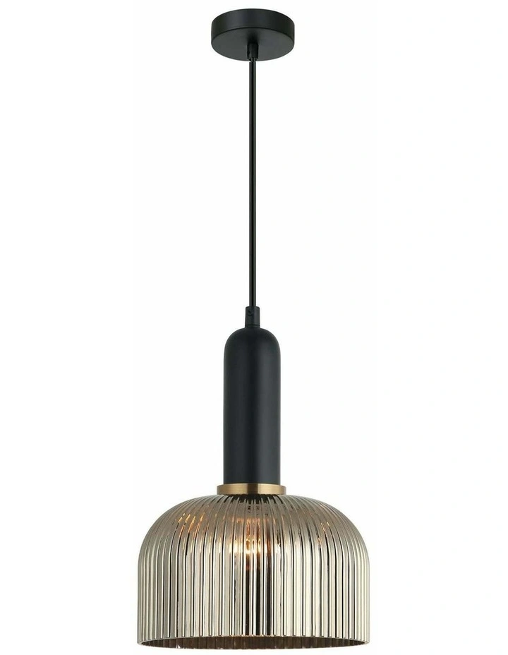 Vintaj Retro Interior Dome Shape Ribbed Glass Pendant Lights image 1