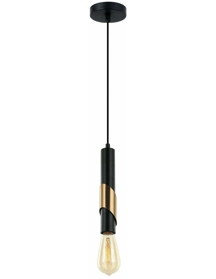 Golda Interior Tube with Brass Highlight Pendant Lights image 1