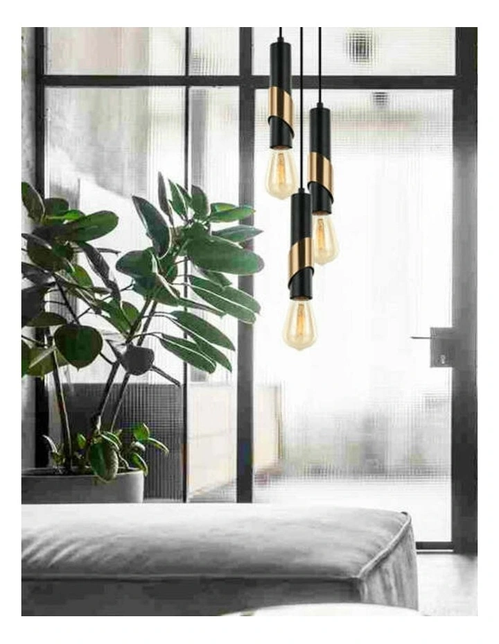 Golda Interior Tube with Brass Highlight Pendant Lights image 2