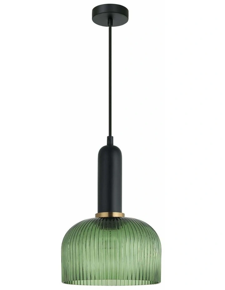 Vintaj Retro Interior Dome Shape Ribbed Glass Pendant Lights image 2