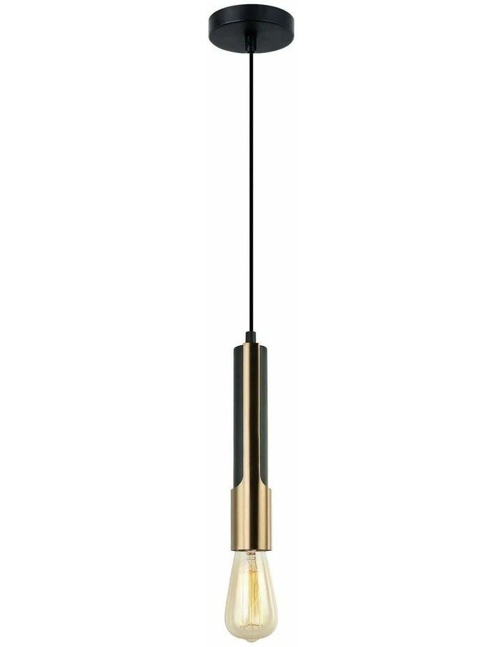 Golda Interior Tube with Brass Highlight Pendant Lights image 1