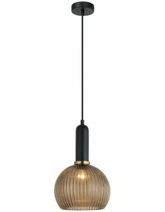 Vintaj Interior Wine Glass Shape Ribbed Glass Pendant Lights