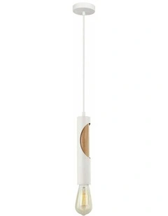 Ida Interior Iron & Blonde Wood Tube Pendant Lights