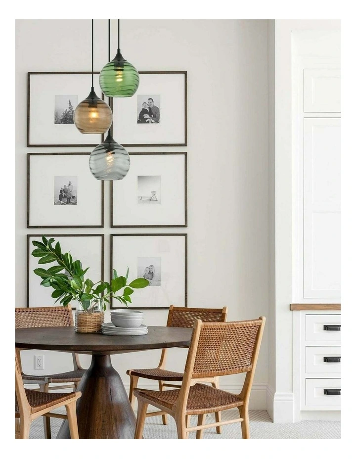 Marbre Modern Retro Interior Wine Glass Wavy Glass Pendant Lights image 3