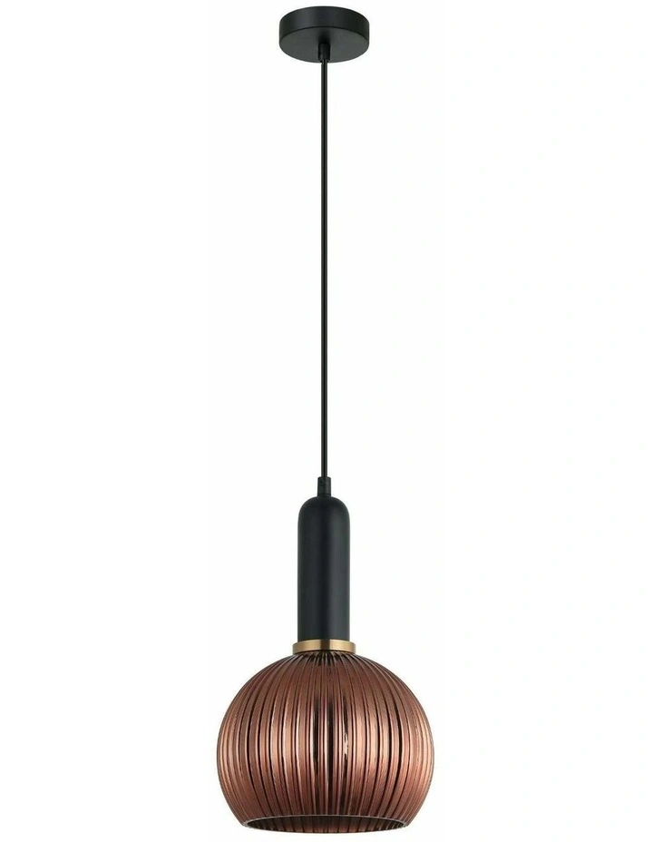 Vintaj Interior Wine Glass Shape Ribbed Glass Pendant Lights image 2