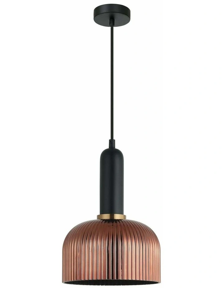 Vintaj Retro Interior Dome Shape Ribbed Glass Pendant Lights image 2