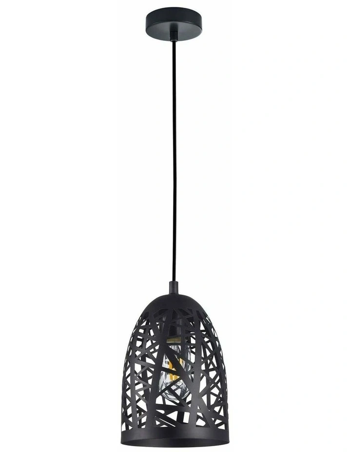 Escama Interior Iron Cage Ellipse Pendant Lights image 2