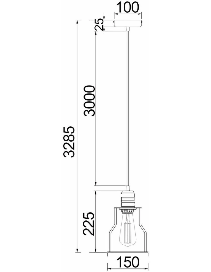 Blackband Industrial Black Angled Bird Cage Pendant Light image 4