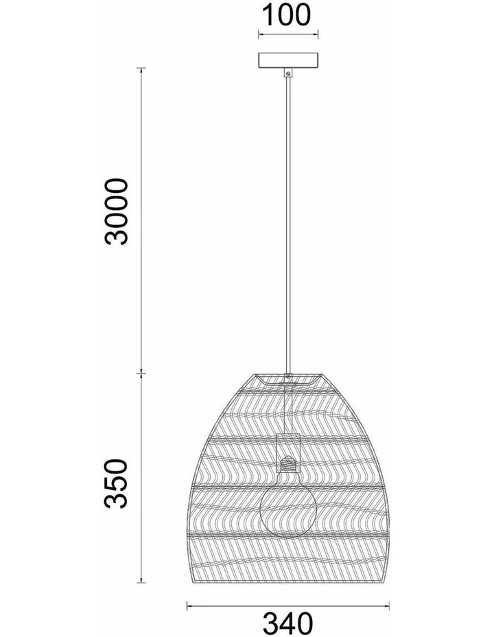 Coup Bohemian Interior Rattan Matte Black Ellipse Pendant Light image 4