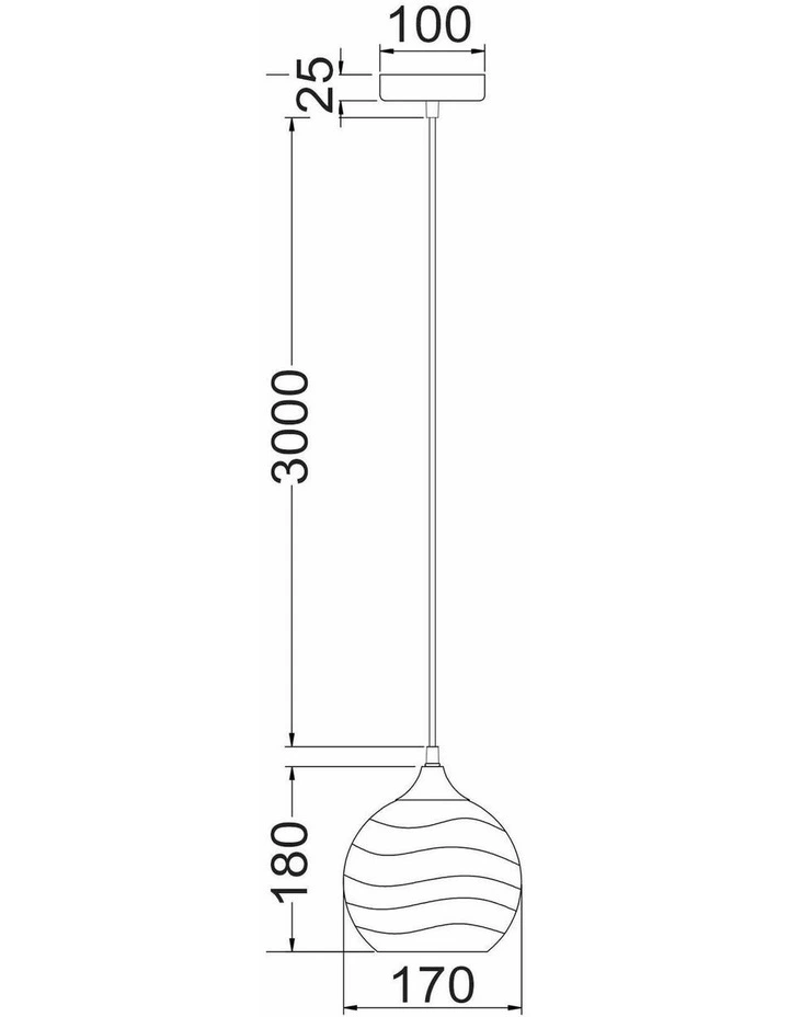 Marbre Modern Retro Interior Wine Glass Wavy Glass Pendant Lights image 4