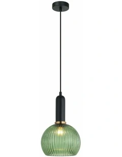 Vintaj Interior Wine Glass Shape Ribbed Glass Pendant Lights