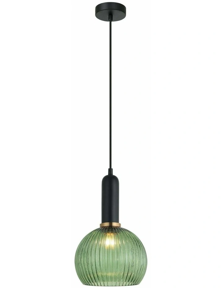 Vintaj Interior Wine Glass Shape Ribbed Glass Pendant Lights image 1