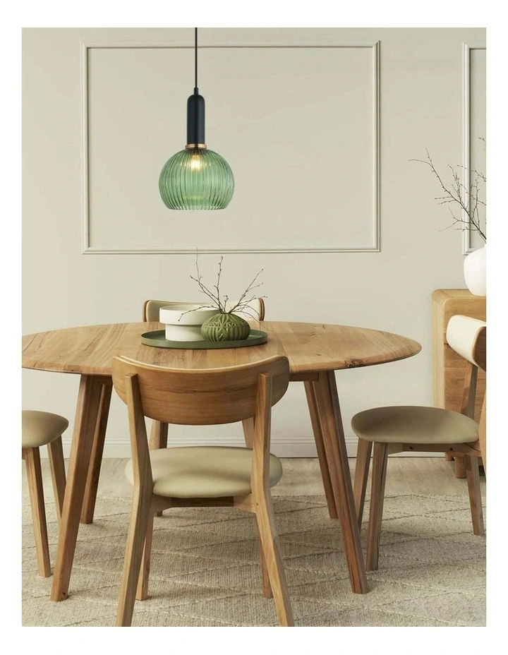 Vintaj Interior Wine Glass Shape Ribbed Glass Pendant Lights image 3