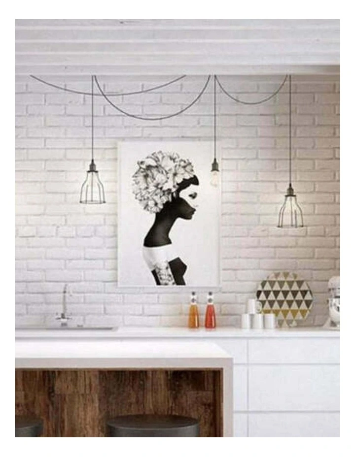Blackband Industrial Black Curved Bird Cage Pendant Light image 2