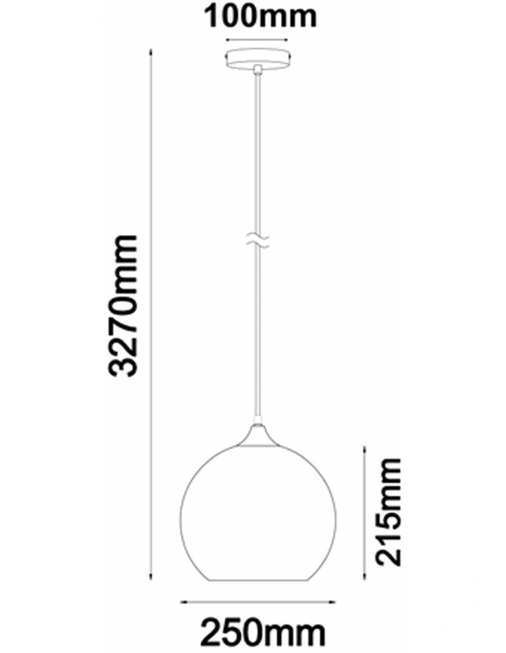 Chuva Smokey Black Mirror Finish Glass with Rain Drop Effect Wine Glass Shape Pendant Light image 3