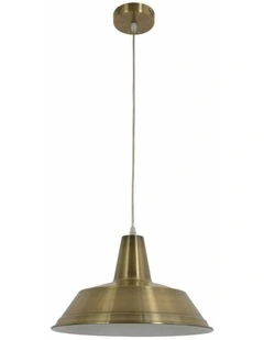 Divo Industrial Antique Brass Dome Pendant Light