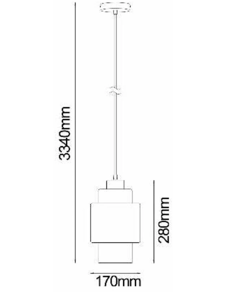 Lamina Retro Copper Coloured Glass Double Cylinder Pendant Light image 3