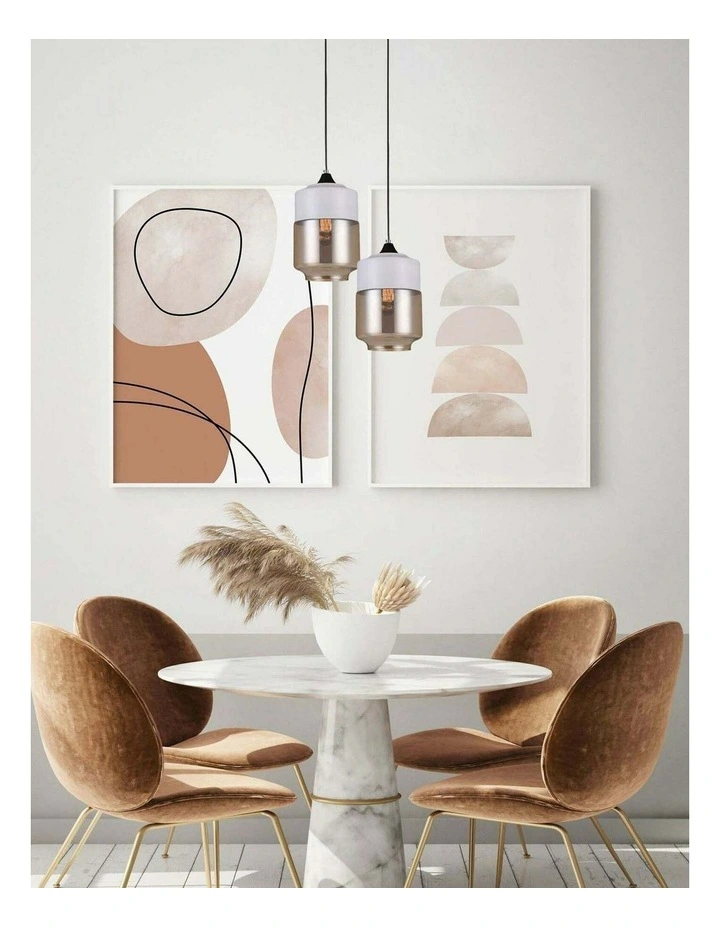 Casa White With Amber Jar Shape Pendant Light image 2