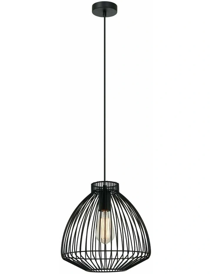 Manu Modern Interior Cone (Concave) Wire Cage Pendant Lights image 1