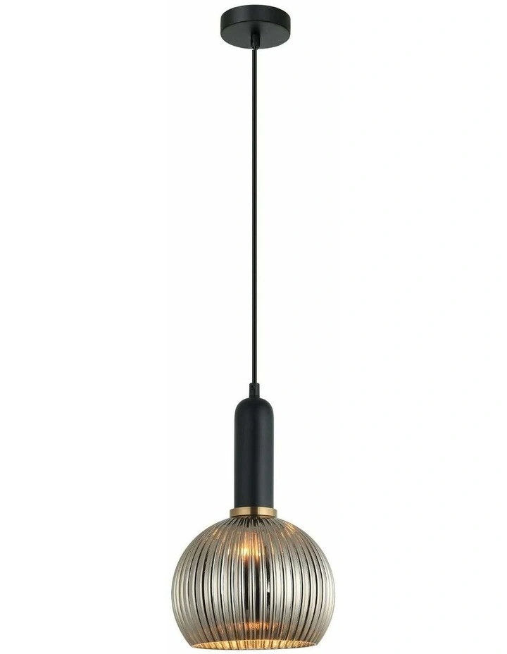 Vintaj Interior Wine Glass Shape Ribbed Glass Pendant Lights image 1