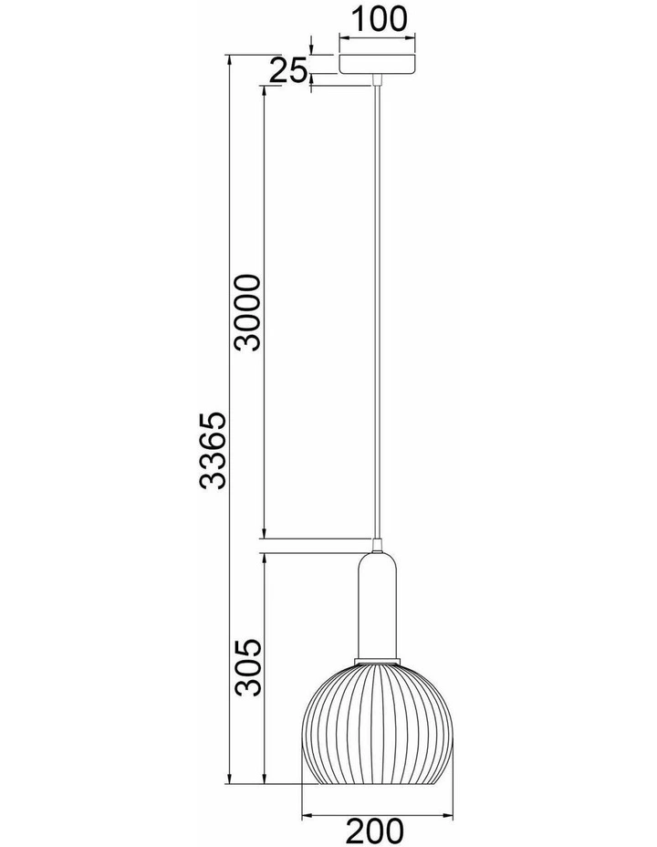 Vintaj Interior Wine Glass Shape Ribbed Glass Pendant Lights image 3