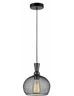 Cheveux Industrial Black Mesh Bird Cage Wine Glass Shape Pendant Light