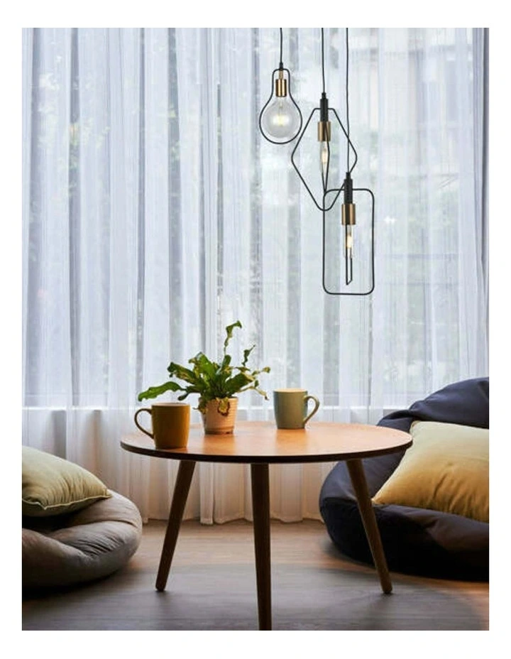 Contour Interior Black Wire Pear Shape Pendant Light image 3