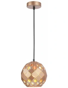 Tuile Interior Small Embossed Tiled Iron Wine Glass Shape Pendant Lights