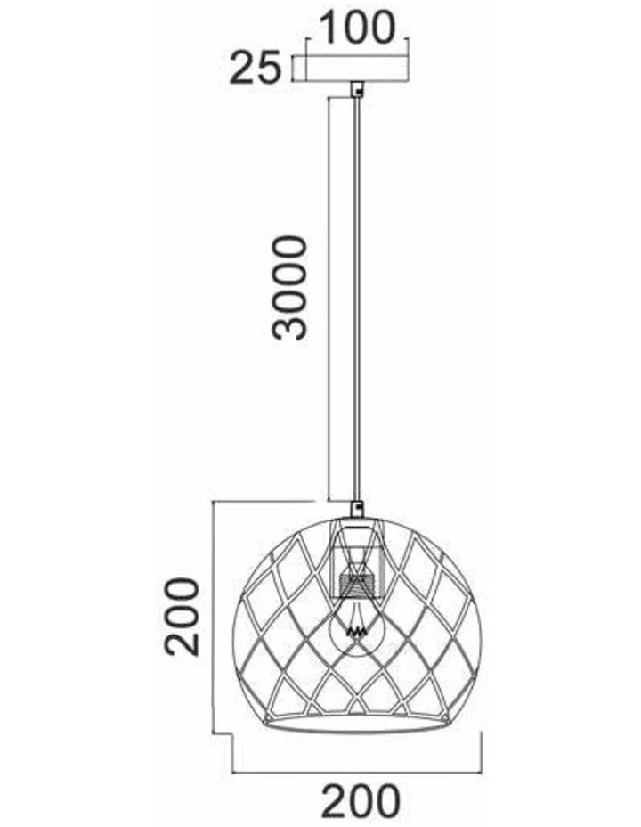 Tuile Interior Small Embossed Tiled Iron Wine Glass Shape Pendant Lights image 3