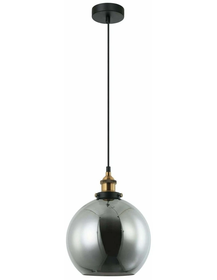 Pesini Interior Wine Glass with Antique Brass/ Chrome Highlight Pendant Lights image 2