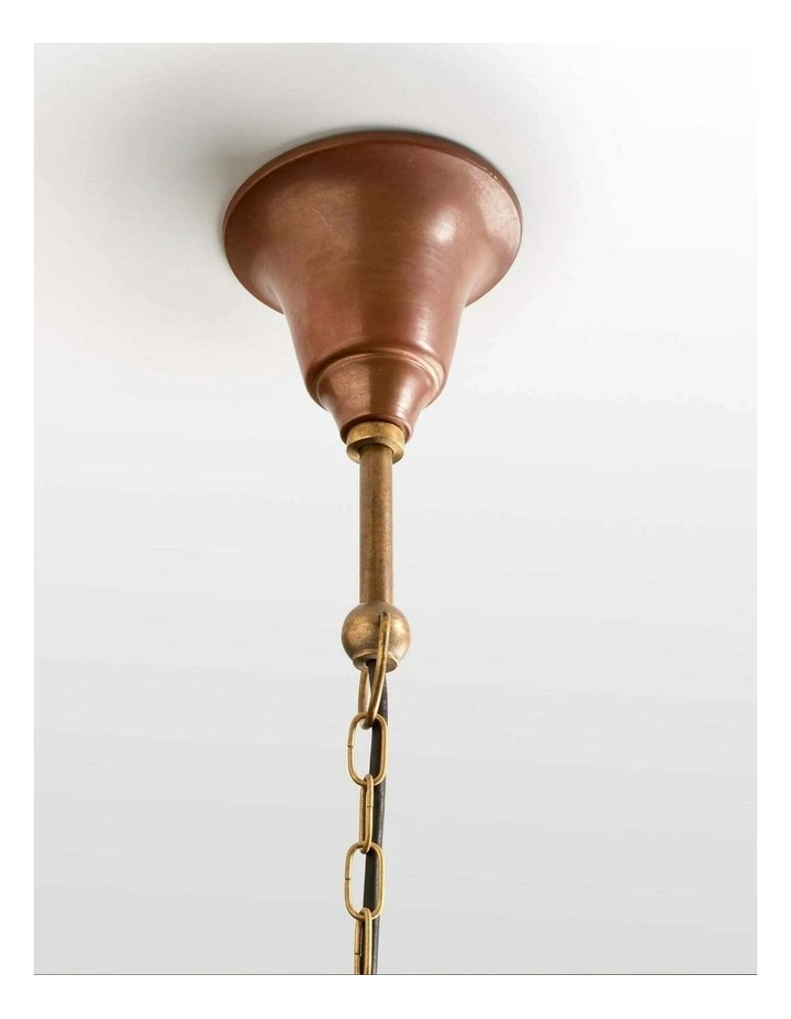 Deksel Industrial Rustic Aged Copper Interior Dome Shape Pendant Light image 5