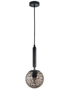 Trattino Interior Bronze Amber / Smokey Black Spherical Glass Pendant Lights