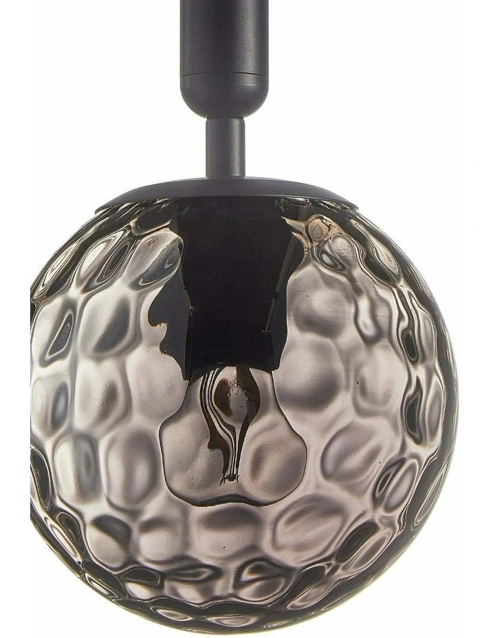 Trattino Interior Bronze Amber / Smokey Black Spherical Glass Pendant Lights image 2