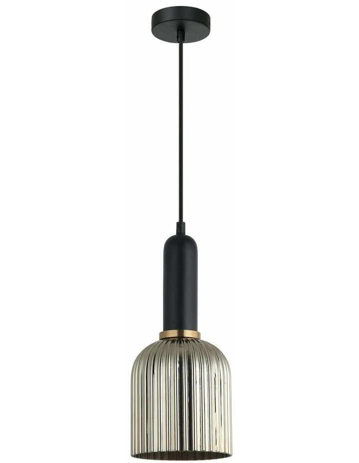 Vintaj Retro Interior Ellipse Shape Ribbed Glass Pendant Lights image 2