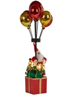 Christabelle 60cm LED Christmas Santa Claus with Balloons & Lights Ornament Decoration